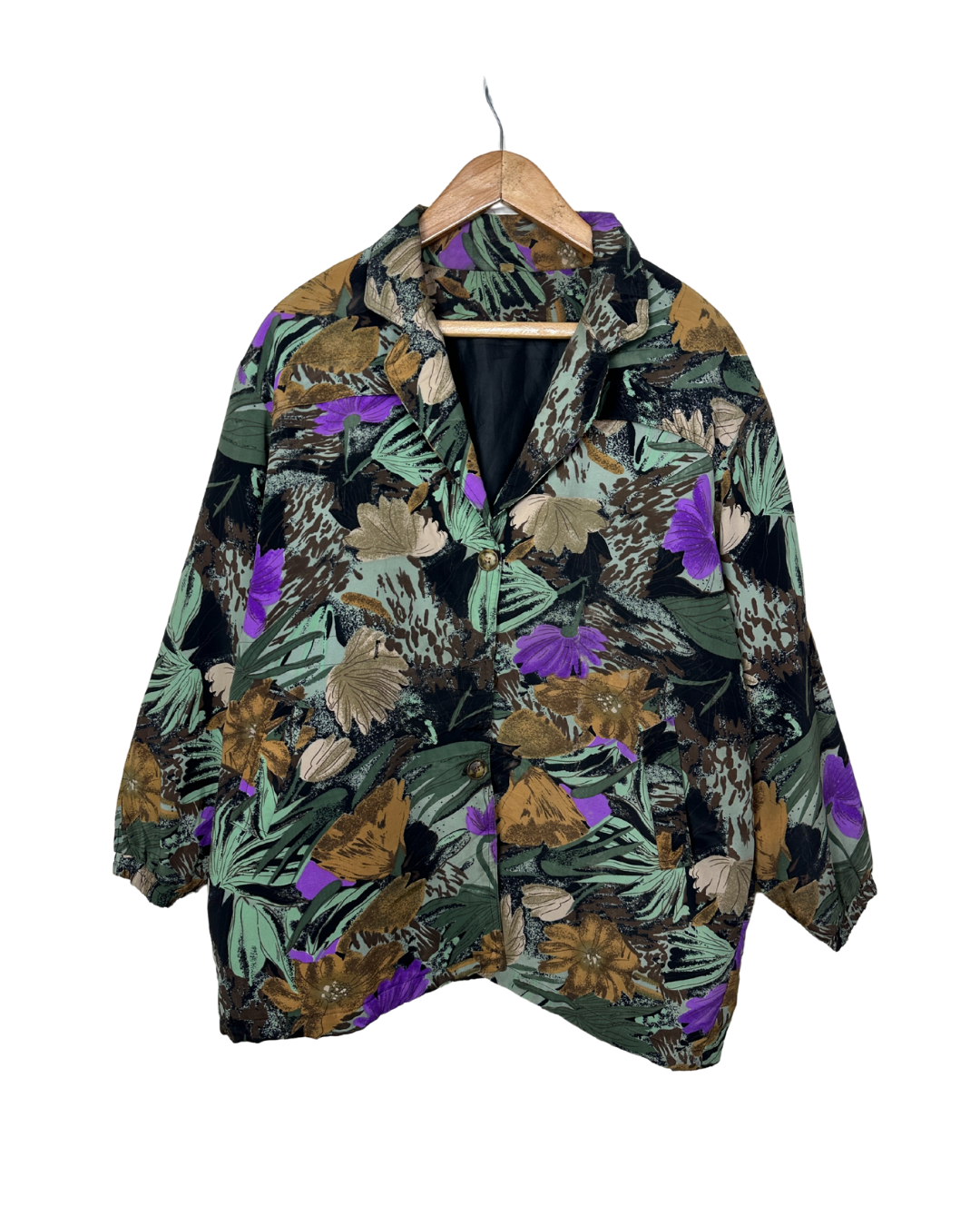 Vintage 80s Floral Print Jacket Medium