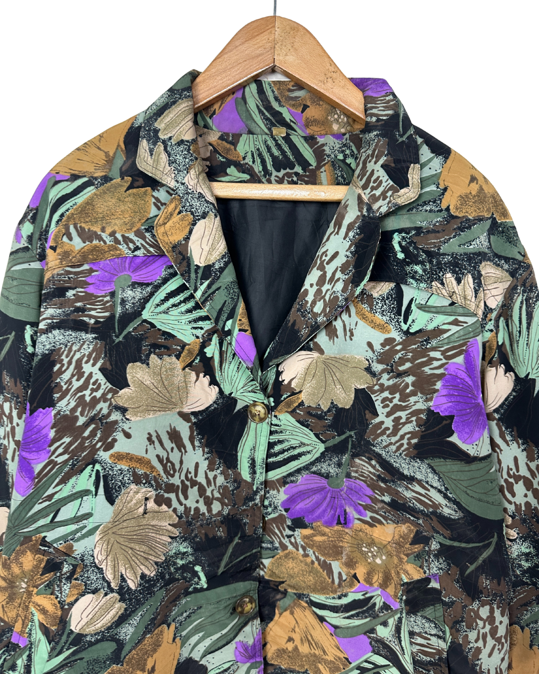 Vintage 80s Floral Print Jacket Medium