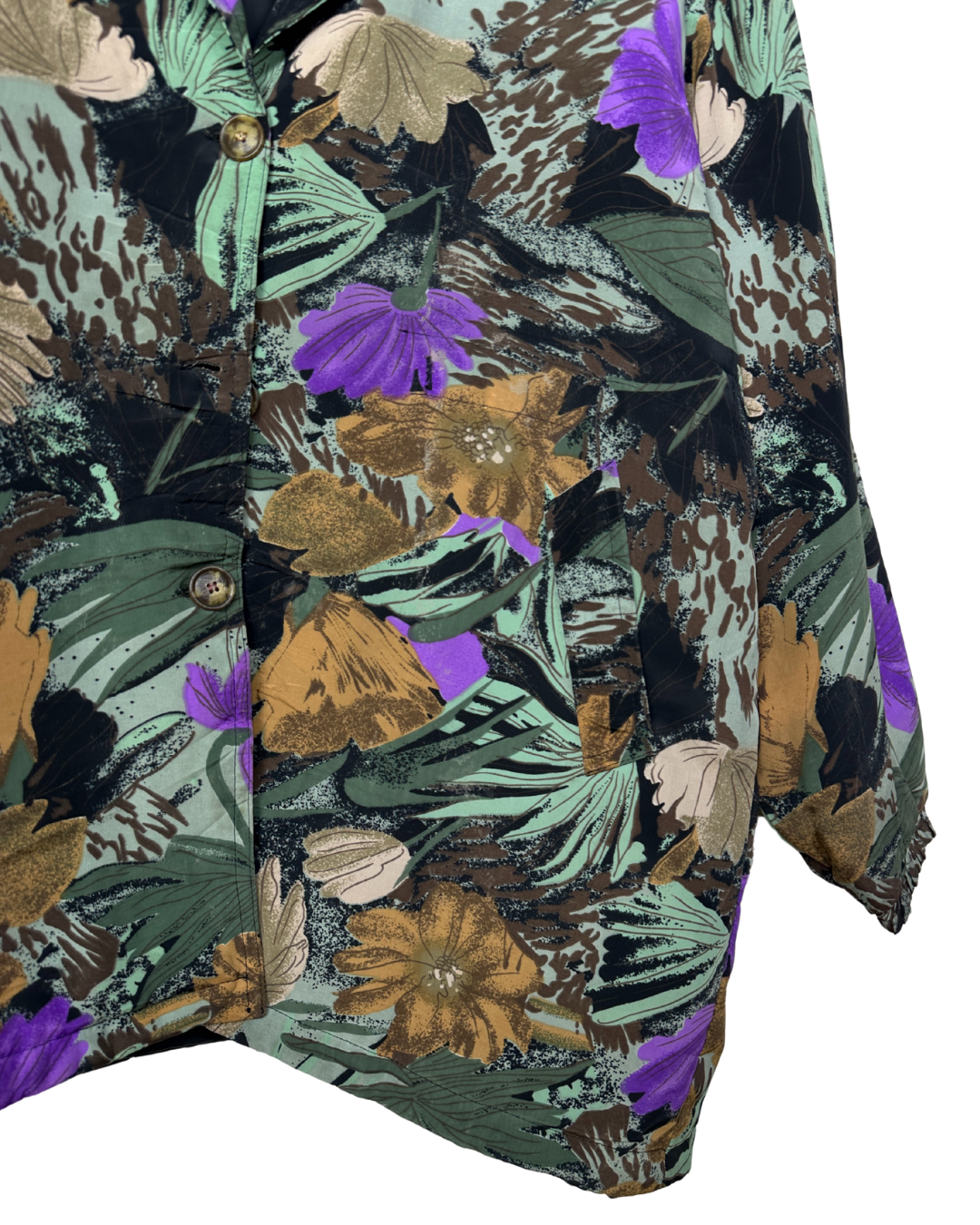 Vintage 80s Floral Print Jacket Medium