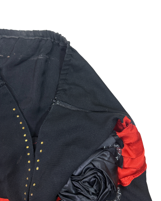 Vintage 80s Strapless Gothic Style Cocktail Dress - Large to XL