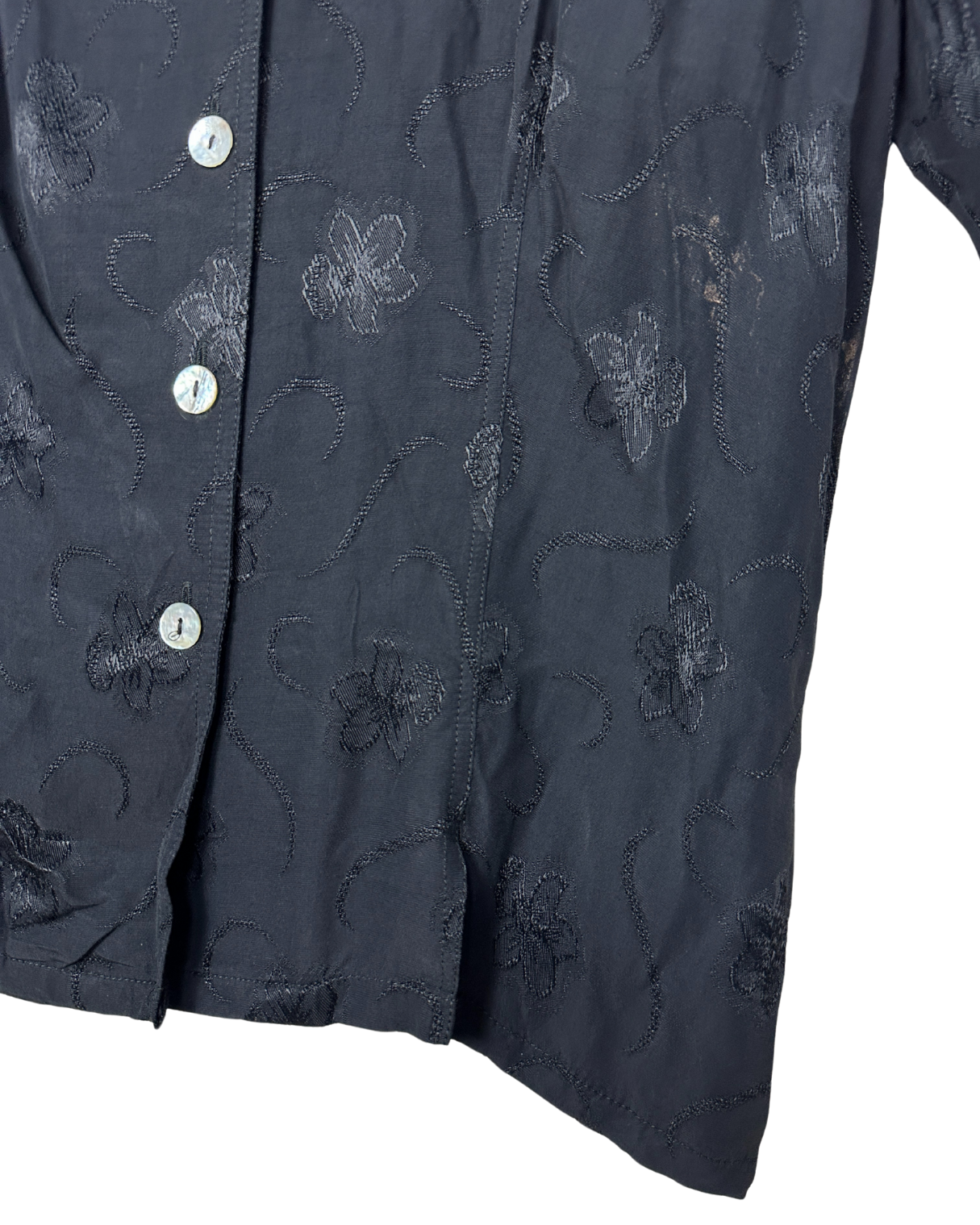 Women's Embroidered Floral Blouse Medium