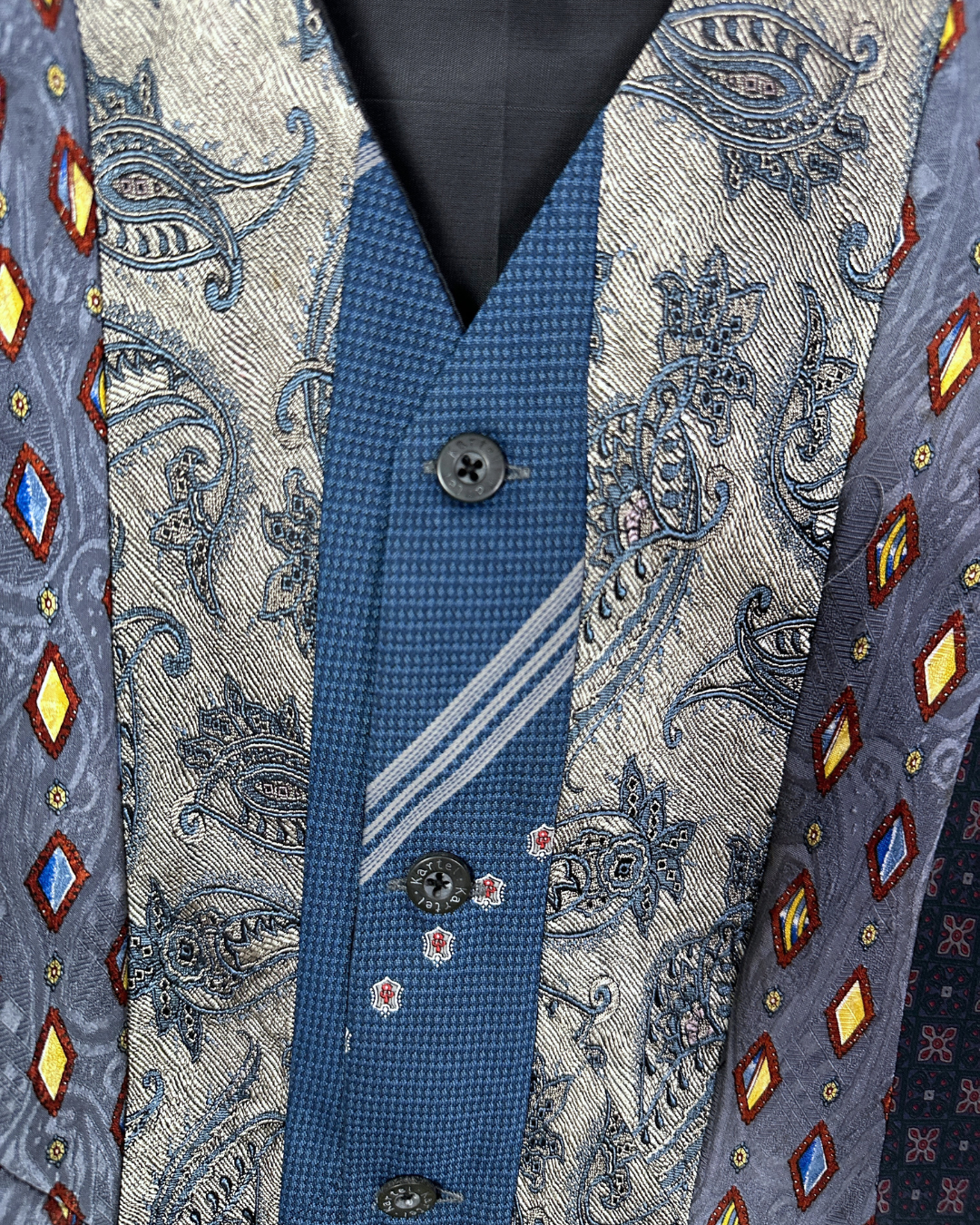 Retied Upcycled Neckties Vest - Small