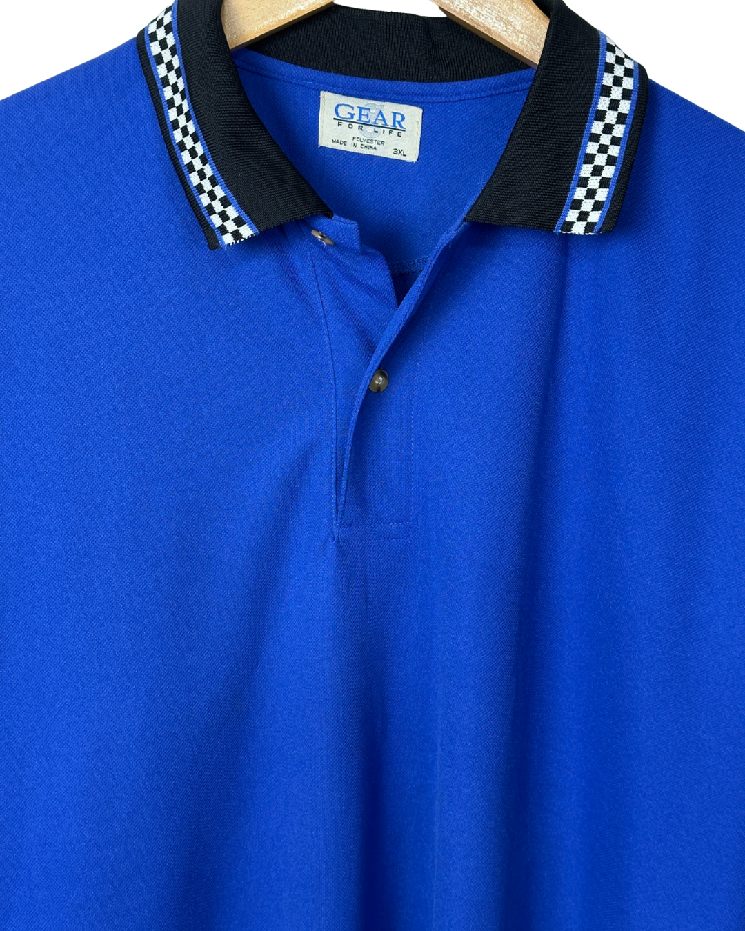 Gear Polo Shirt With Check Pattern Detail 3XL