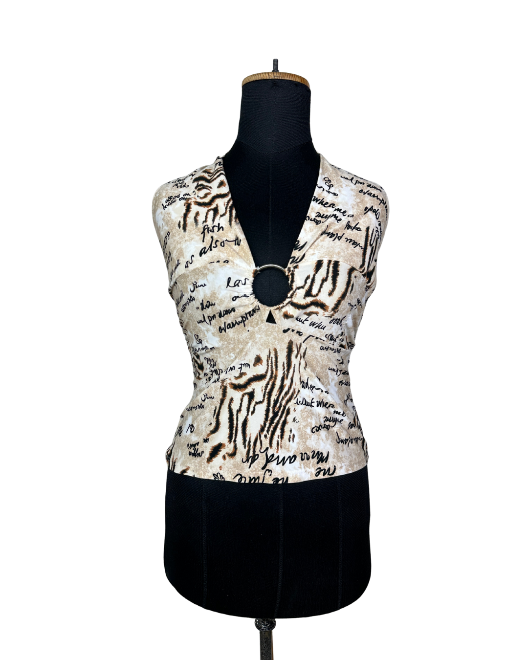 Y2K Eighty Eight Ring Front Halter Top