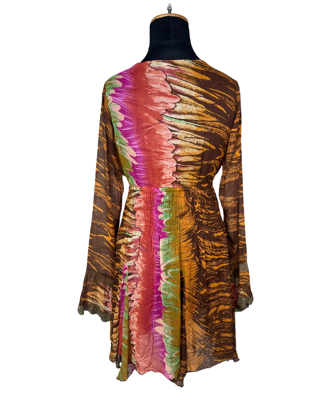 Y2K Boho Chiffon Dress