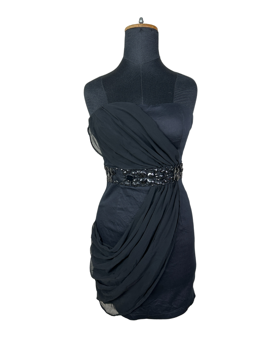TG Strapless Embellished Waist Cocktail Dress