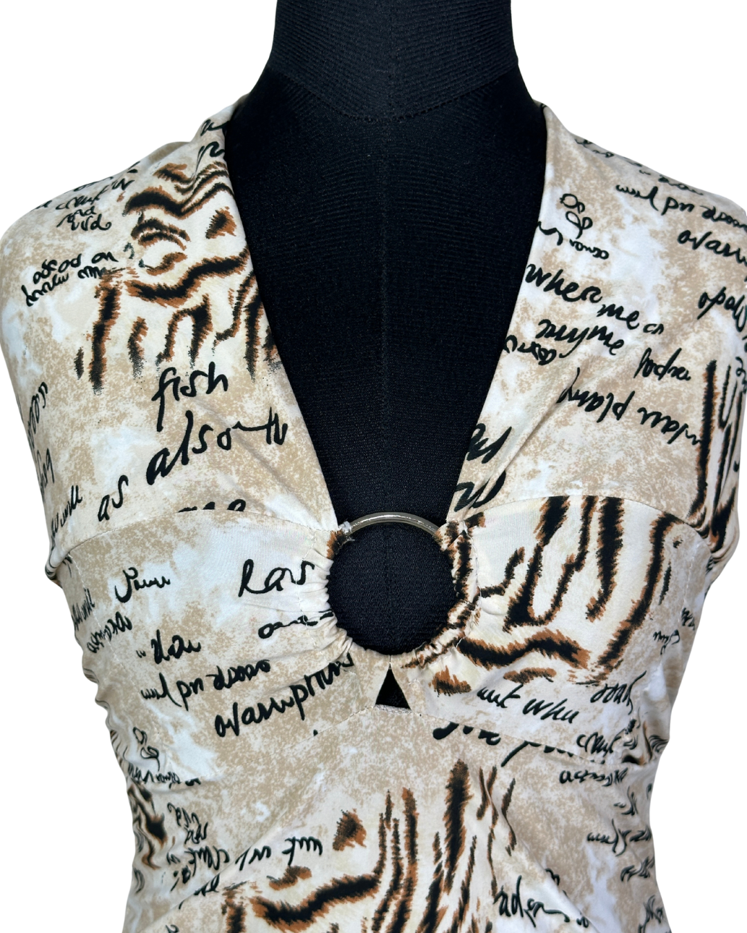 Y2K Eighty Eight Ring Front Halter Top
