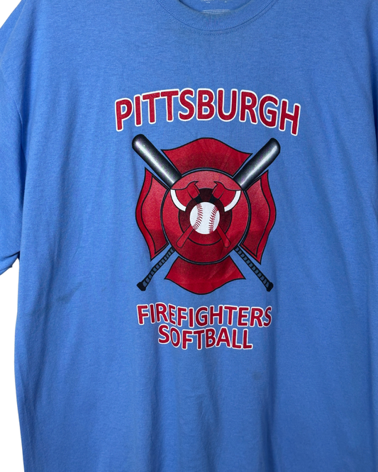 Gildan Pittsburgh Firefighters Softball Graphic Tee 2XL