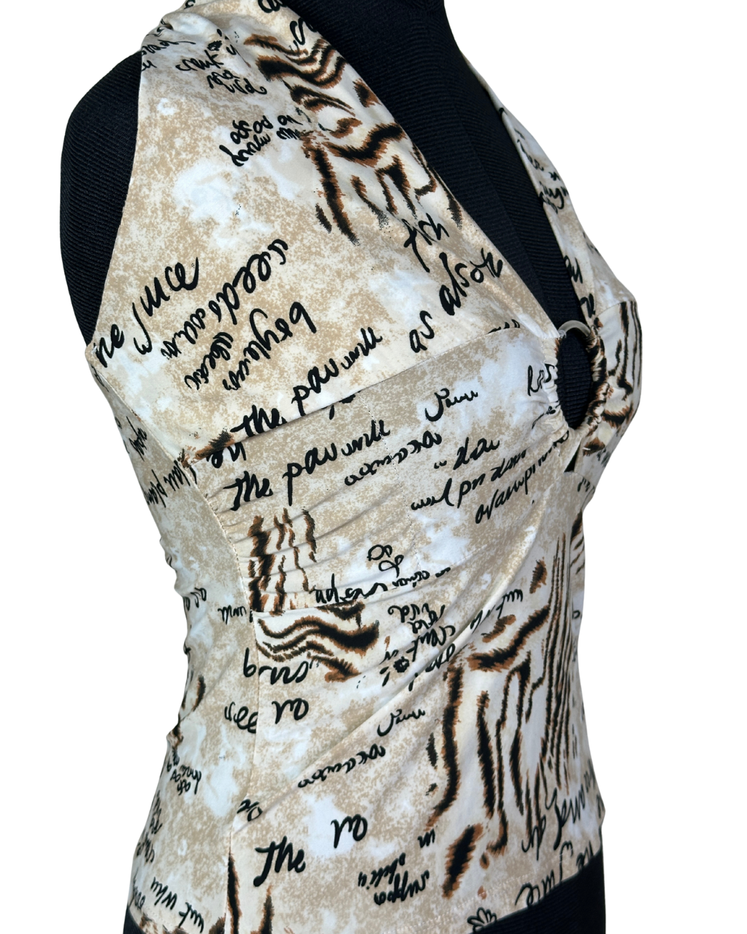 Y2K Eighty Eight Ring Front Halter Top