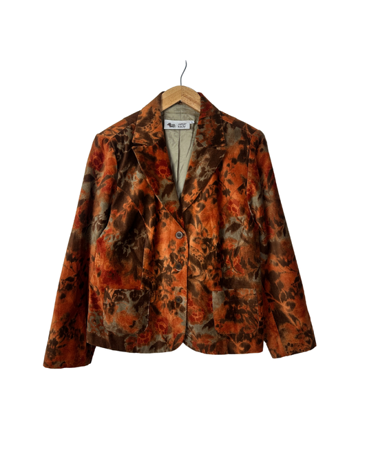 Vintage 90's Setter Lady Velvet Blazer - Women's 42