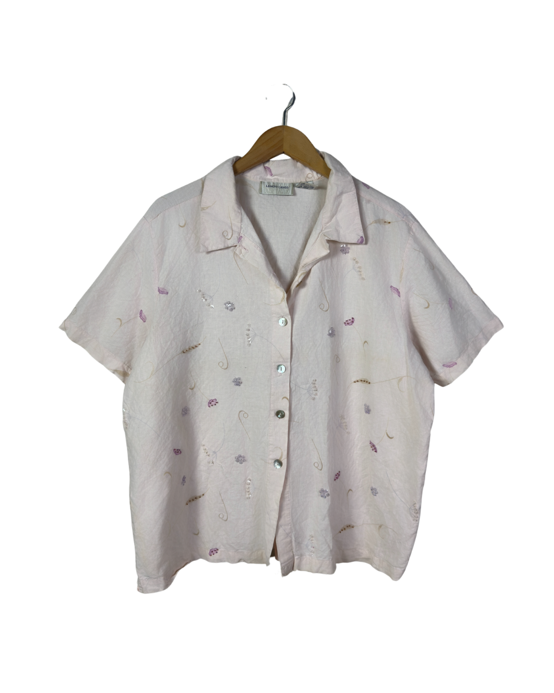 Lemon Grass Linen Blend Shirt XL