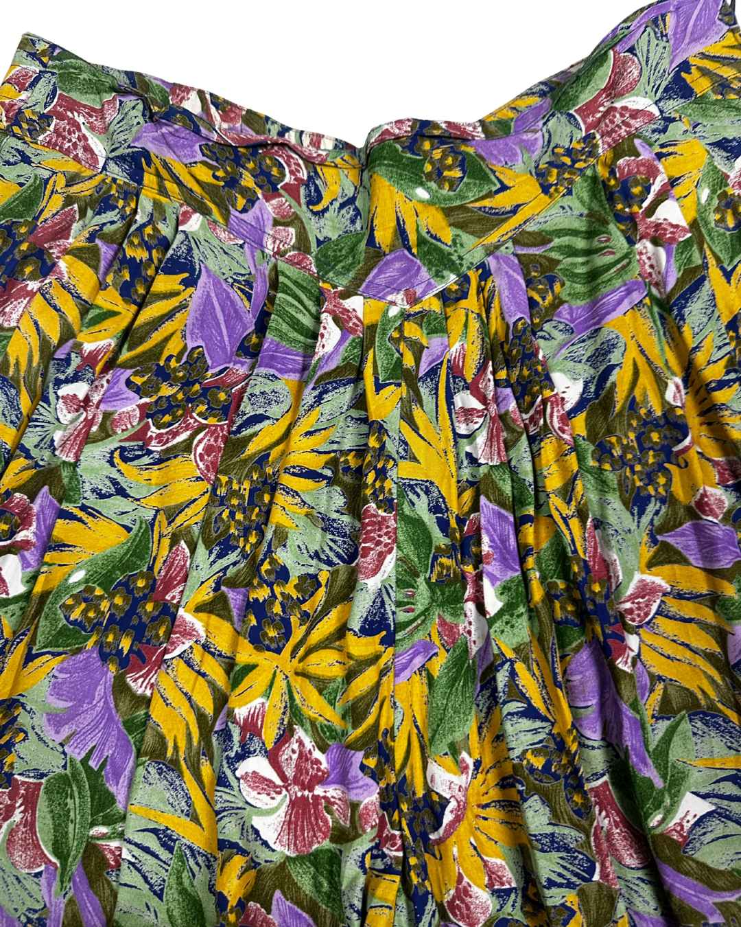 Vintage C&A Tropical Floral Wide-Leg Culottes (L)