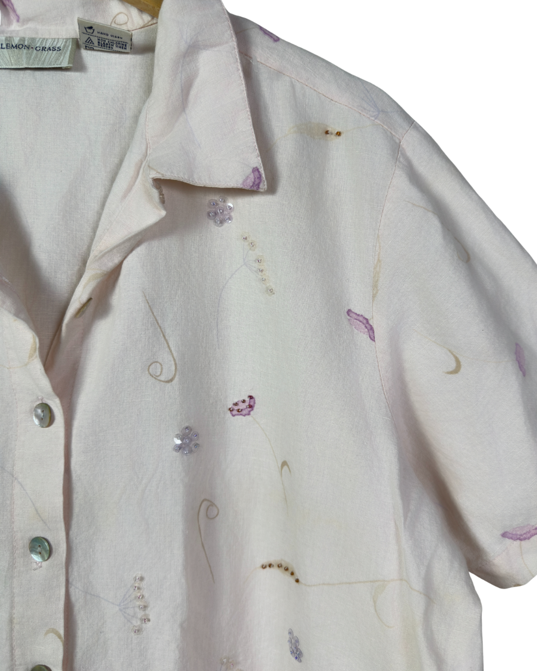 Lemon Grass Linen Blend Shirt XL
