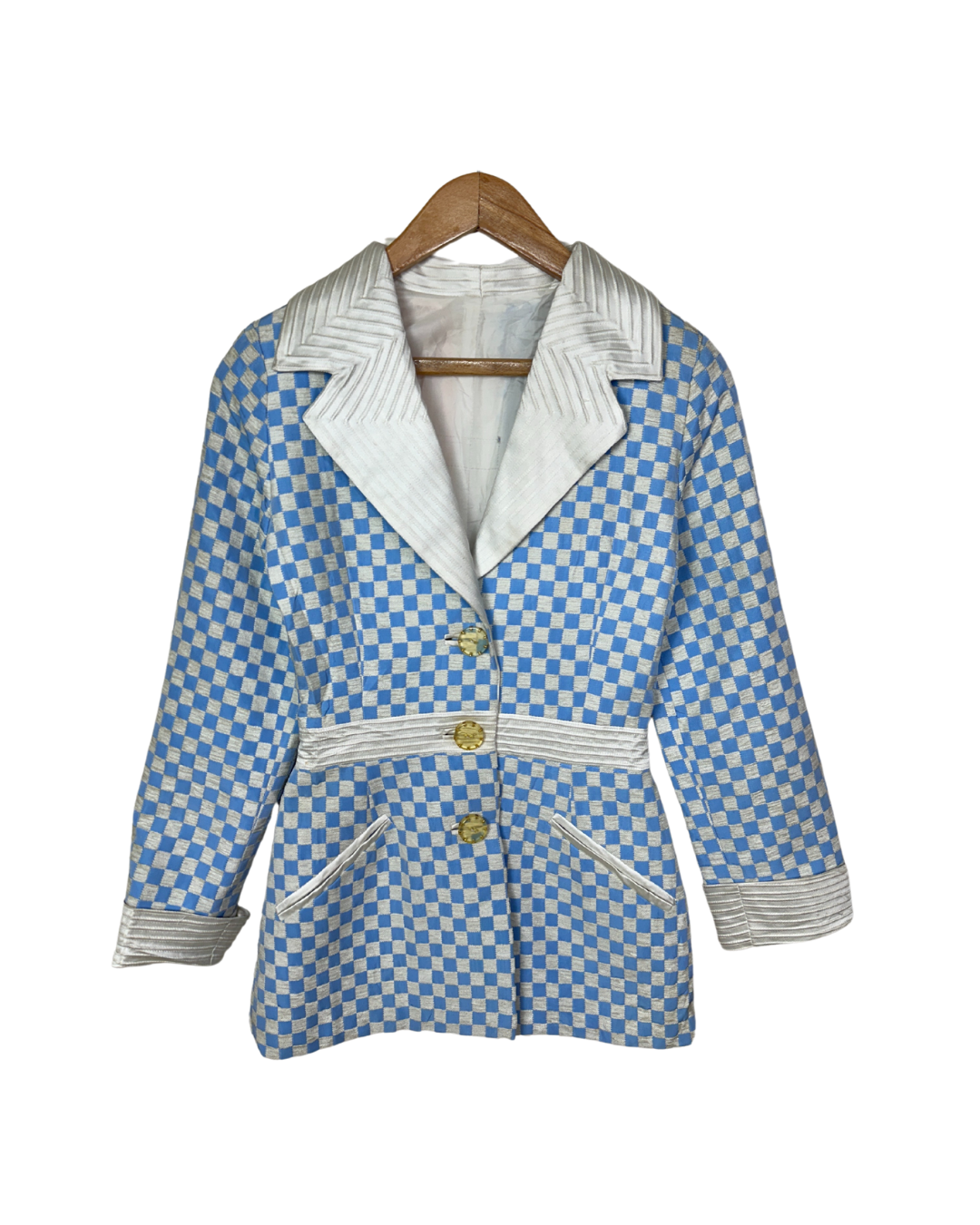 Vintage Checkered Blazer Small