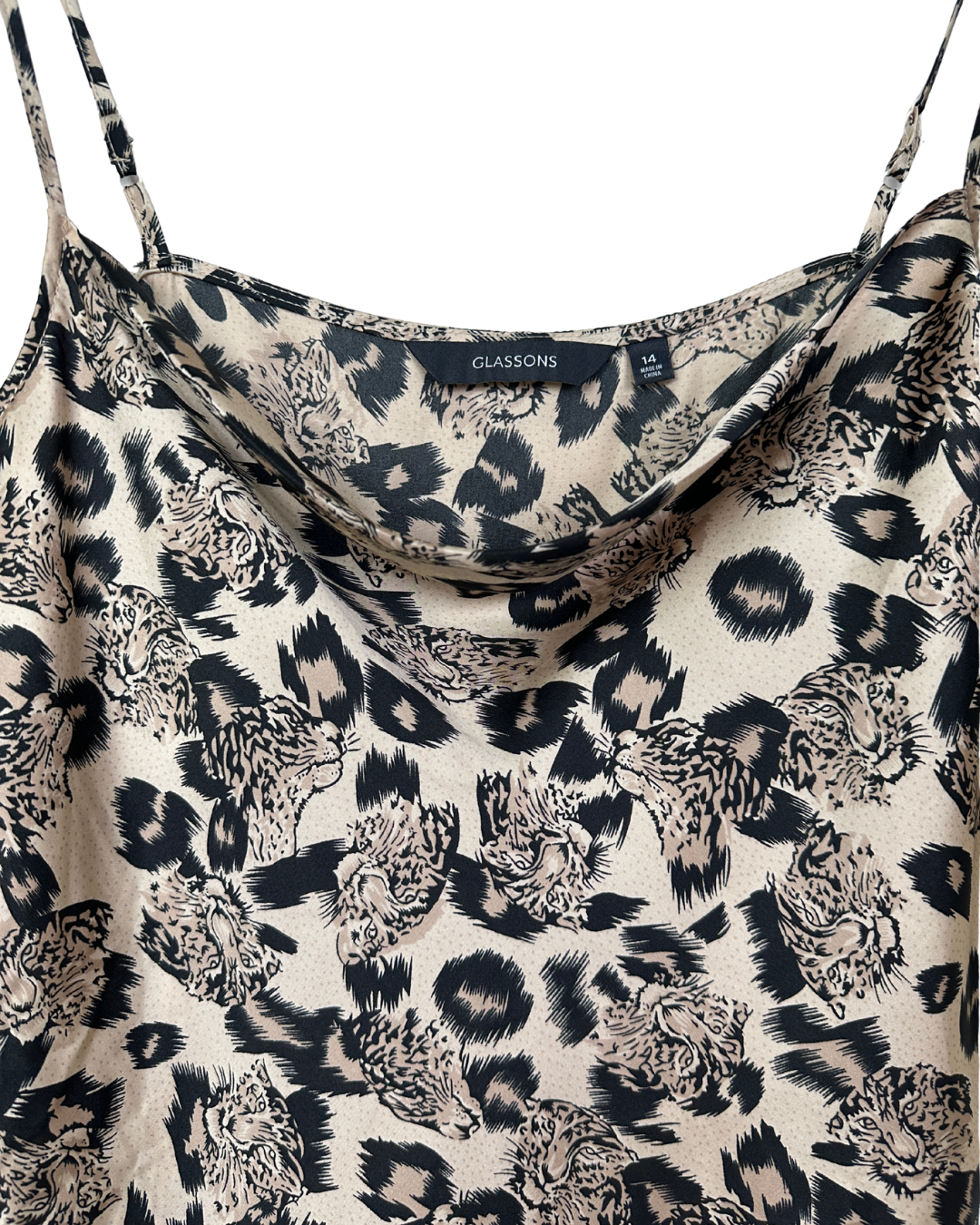 Glassons Cowl Neck Leopard Cami Top