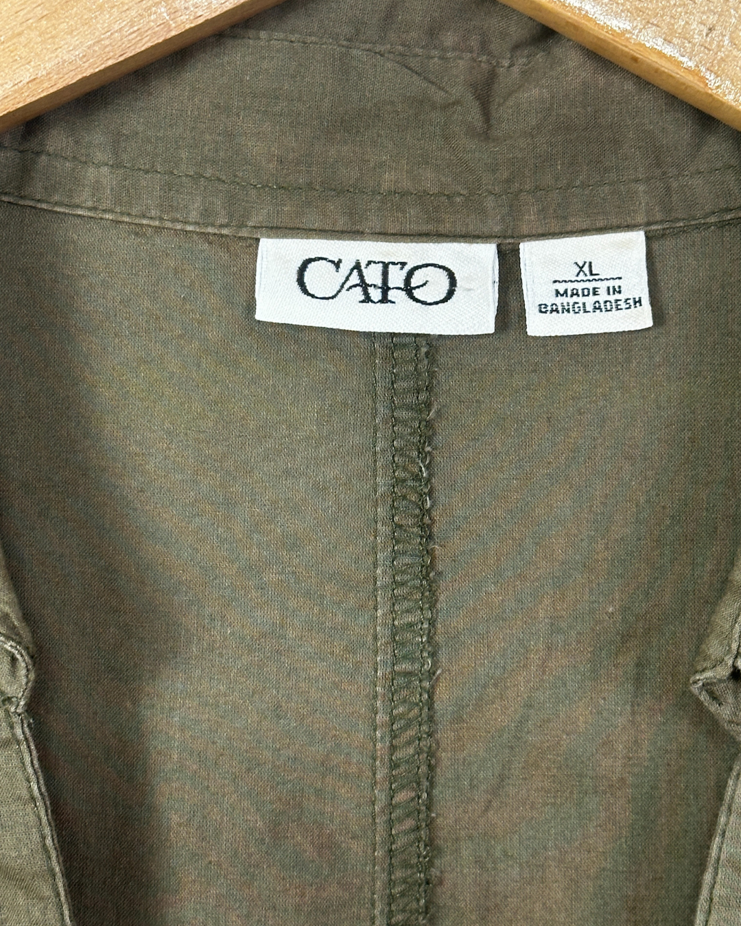Cato Blouse with Ruched Hem and Decorative Metal Buttons - XL