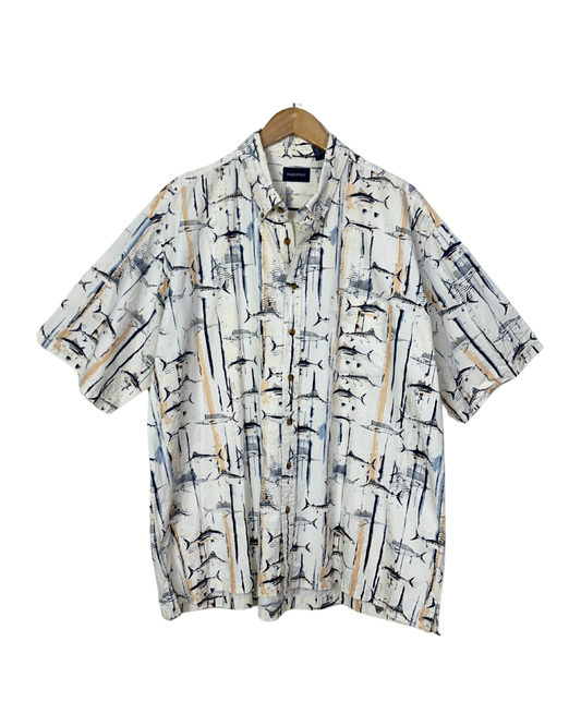 Harbor's Bay Fish Print Shirt 3XL