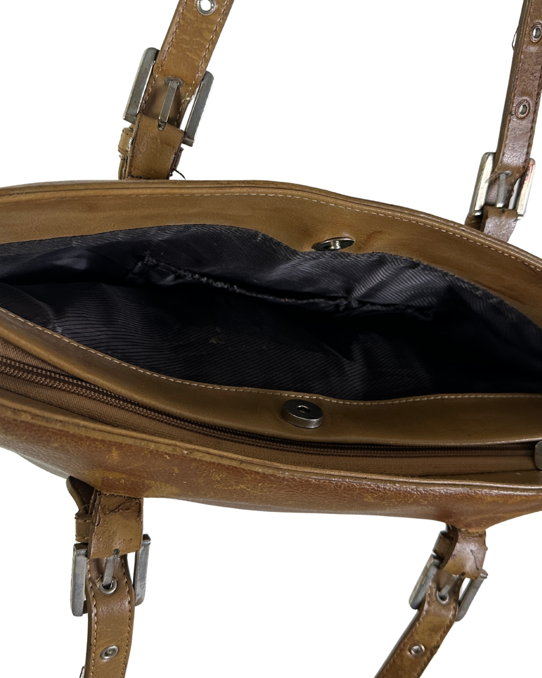 Vintage Rice Bird Genuine Leather Tote Bag