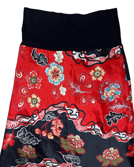 Asymmetrical Satin Skirt