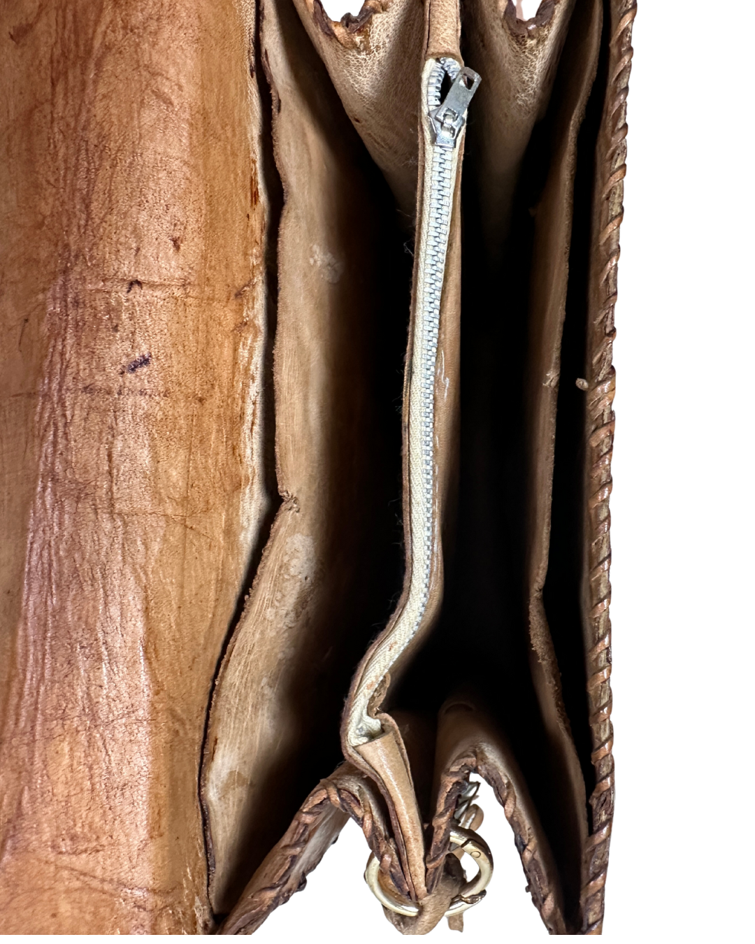 Vintage Genuine Snakeskin Clutch Bag with Tassel Details