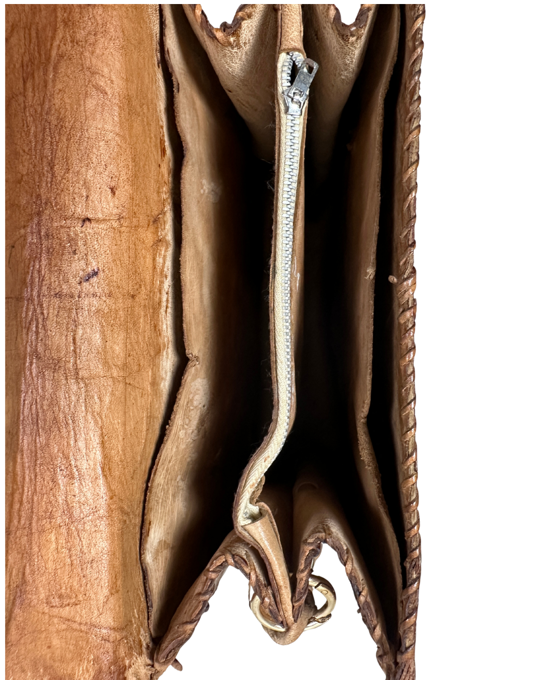 Vintage Genuine Snakeskin Clutch Bag with Tassel Details
