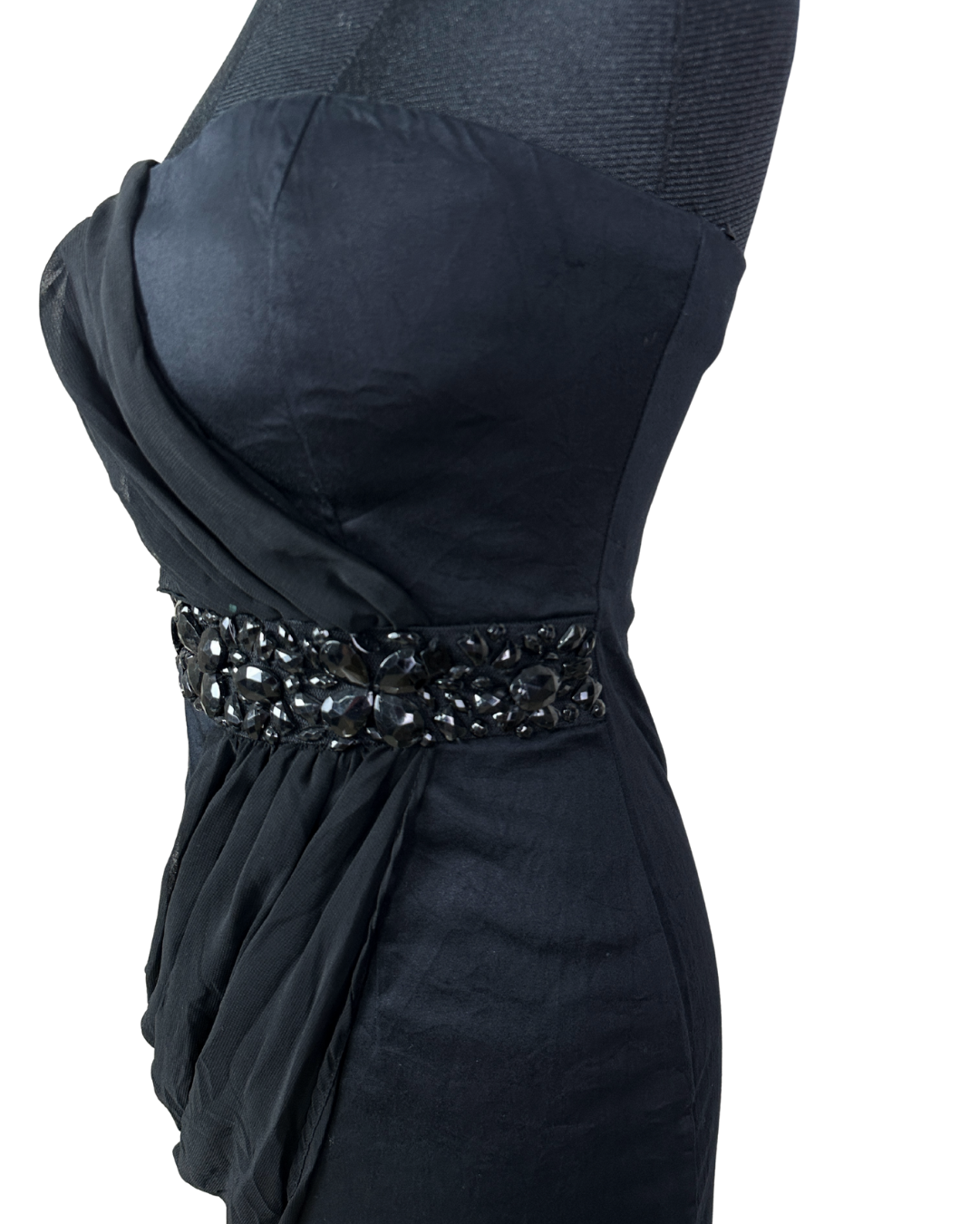TG Strapless Embellished Waist Cocktail Dress