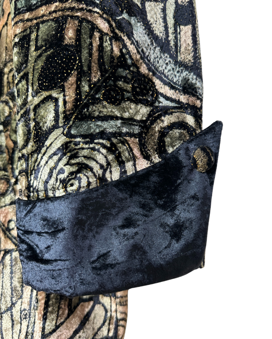 Vintage 80s Velvet Women's Blazer Large