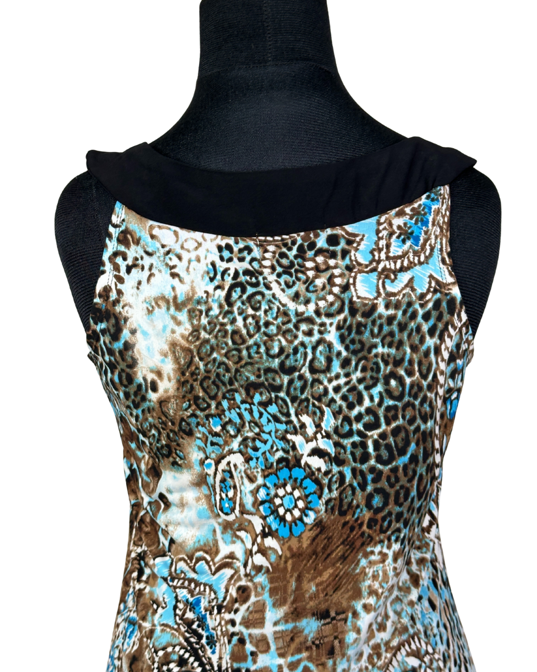 Y2K Dresbarn Animal Print Tank Top with Studded Collar Medium