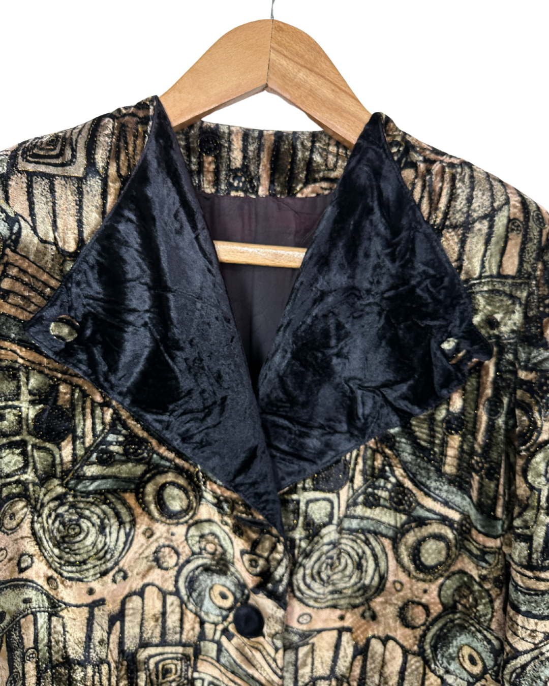 Vintage 80s Velvet Women's Blazer Large