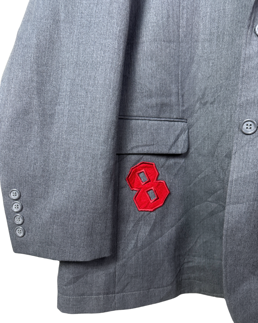 Campus United Grey Blazer w/ Patches – Varsity Street Style XL