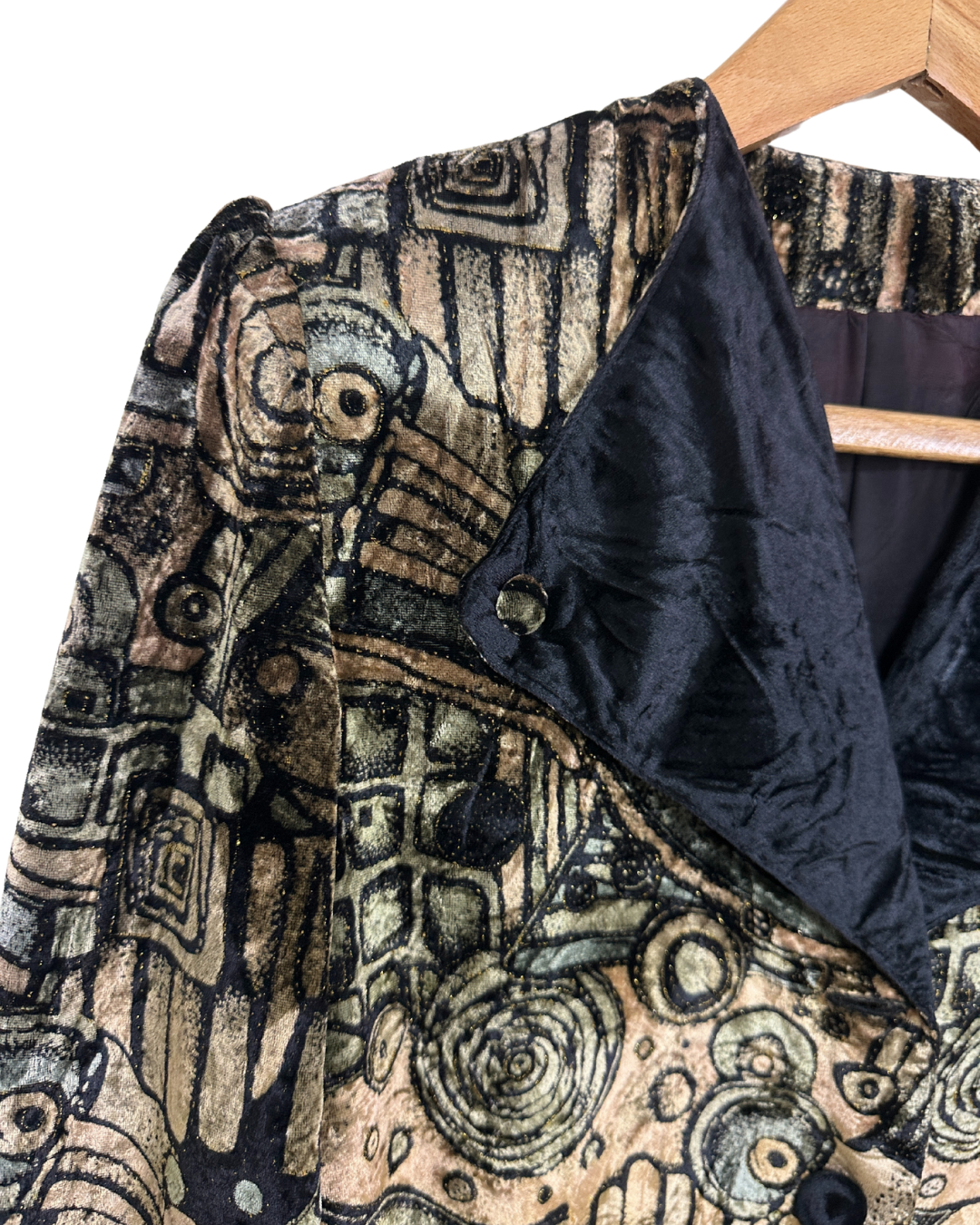 Vintage 80s Velvet Women's Blazer Large