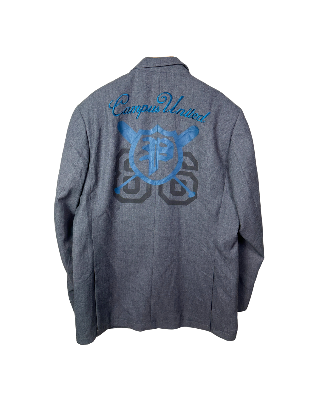 Campus United Grey Blazer w/ Patches – Varsity Street Style XL