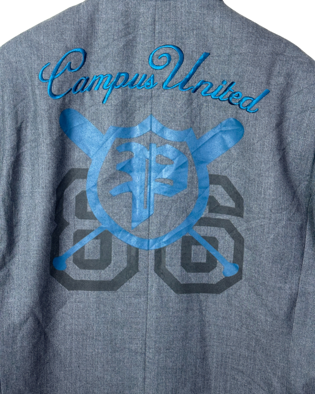 Campus United Grey Blazer w/ Patches – Varsity Street Style XL