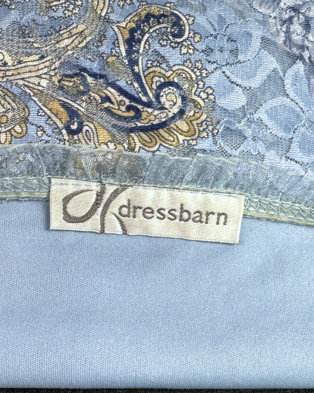 Dress Barn Brocade Fish Hook Closure Corset-Style Top