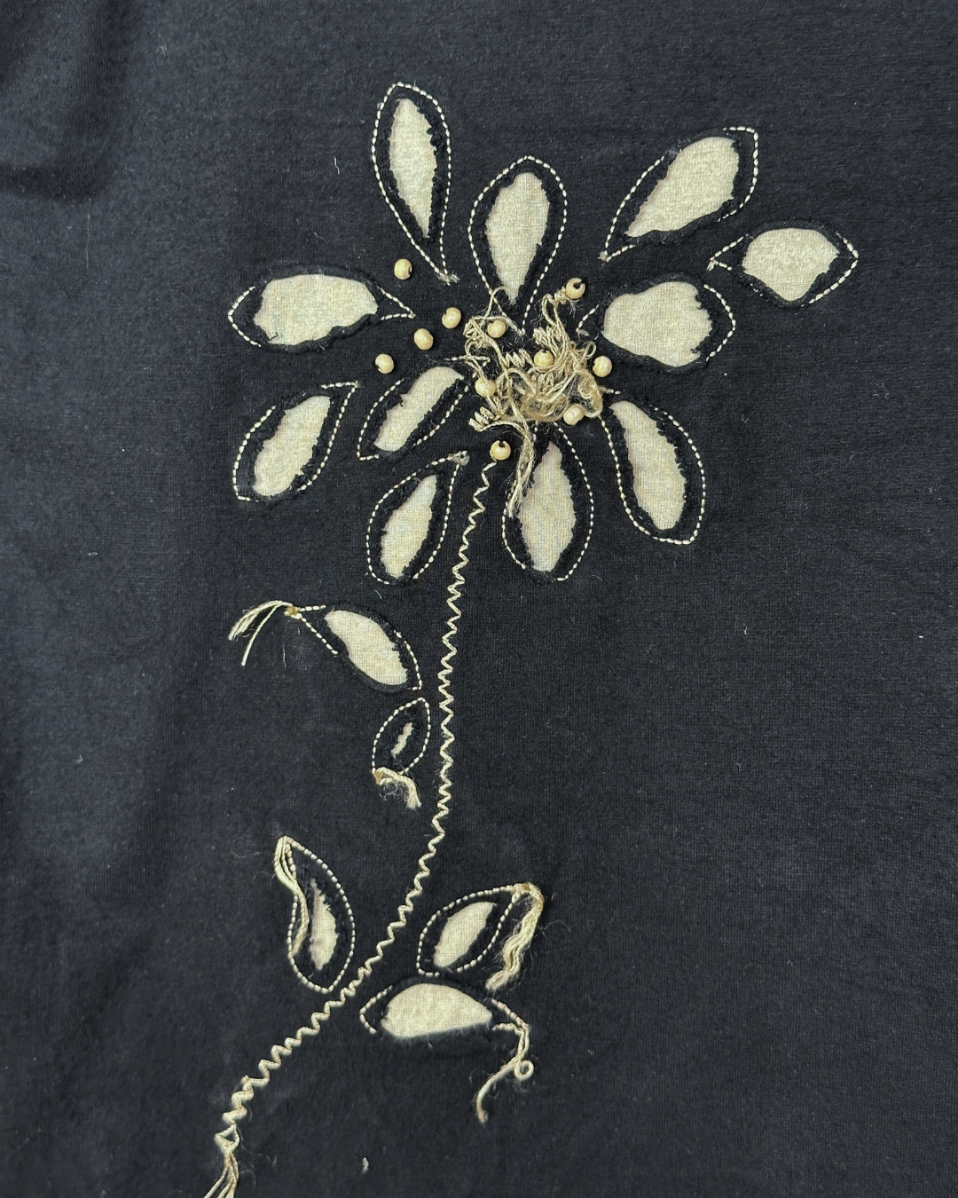 Vintage Christine Laure Tank Top with Embroidered Floral Appliqué