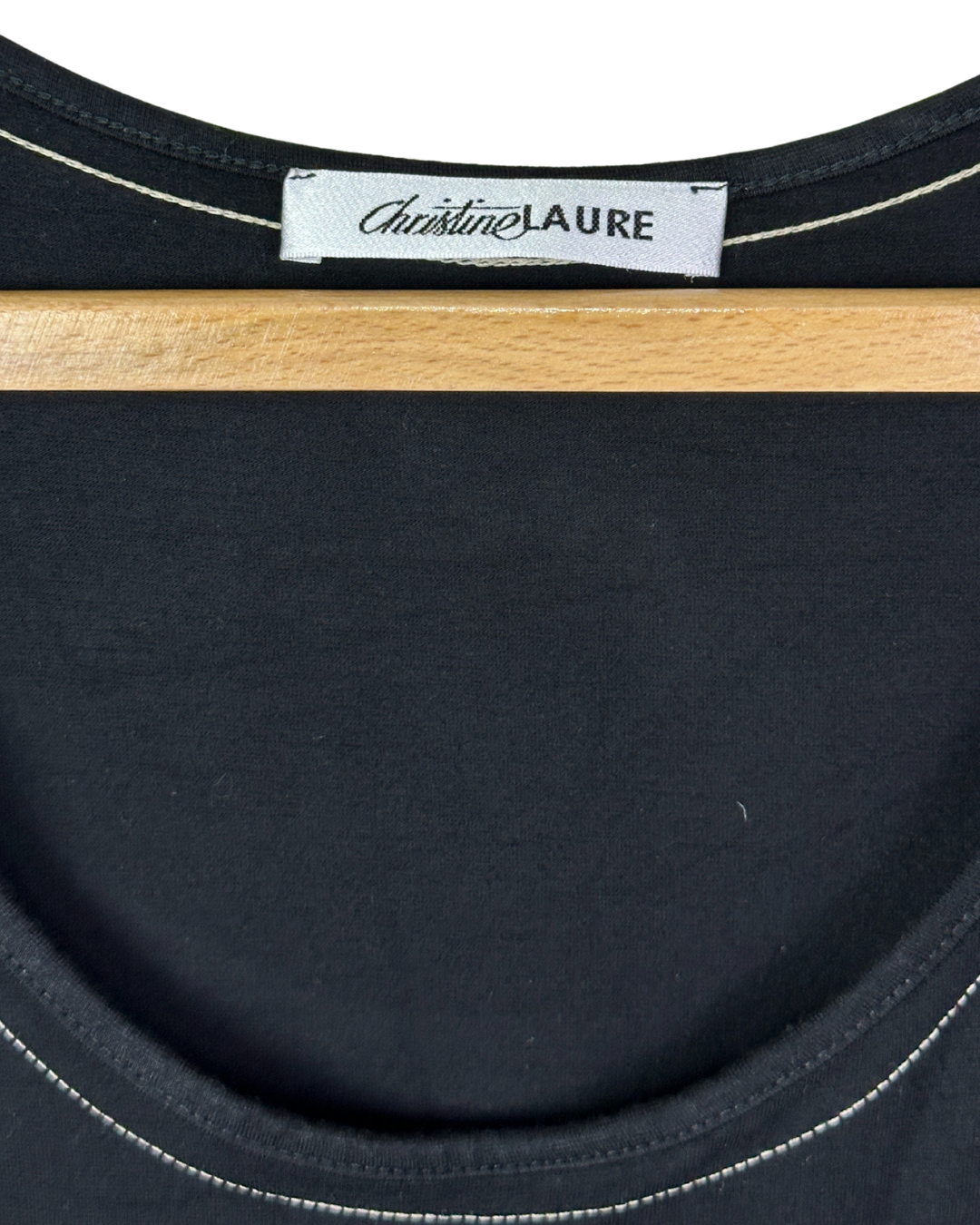 Vintage Christine Laure Tank Top with Embroidered Floral Appliqué