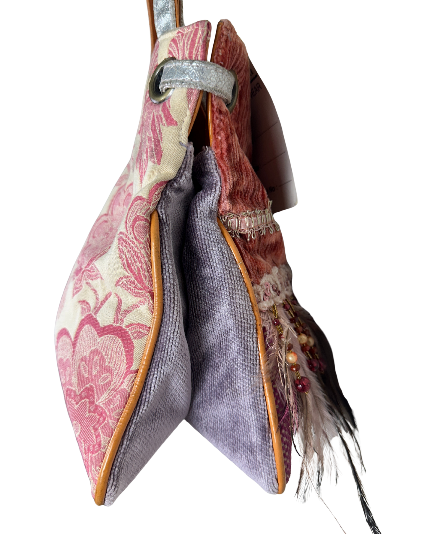 Vintage Spencer & Rutherford Boho Feather and Beads Handbag