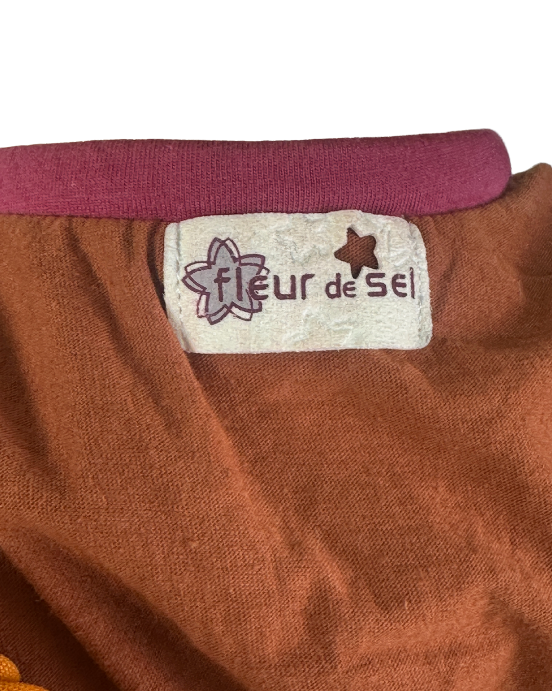 Y2K Fleur De Sel Graphic Top with Pink Tie and Sheer Overlay