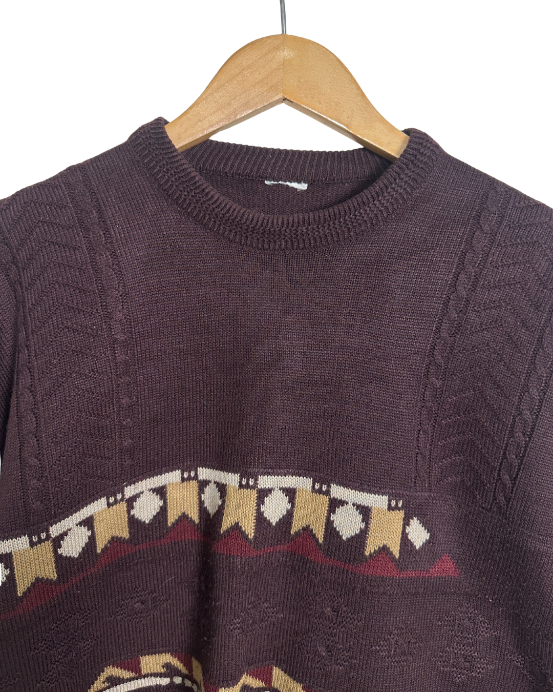 Vintage Geo Brown Sweater XL