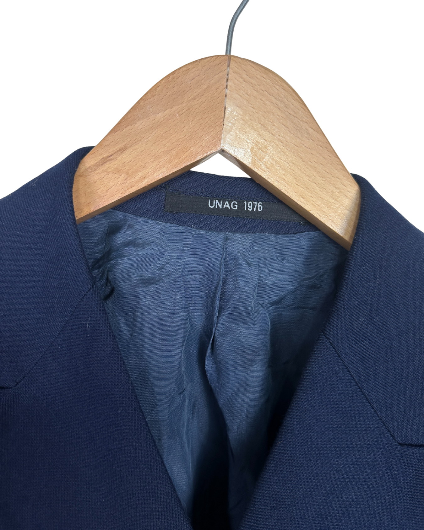 Vintage UNAG 1976 Navy Blue Blazer - Virgin Wool Blend