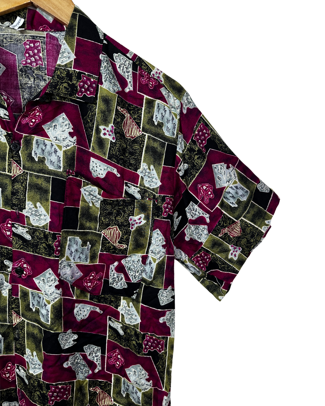 Vintage 90s Abstract Shapes Print Shirt - Large