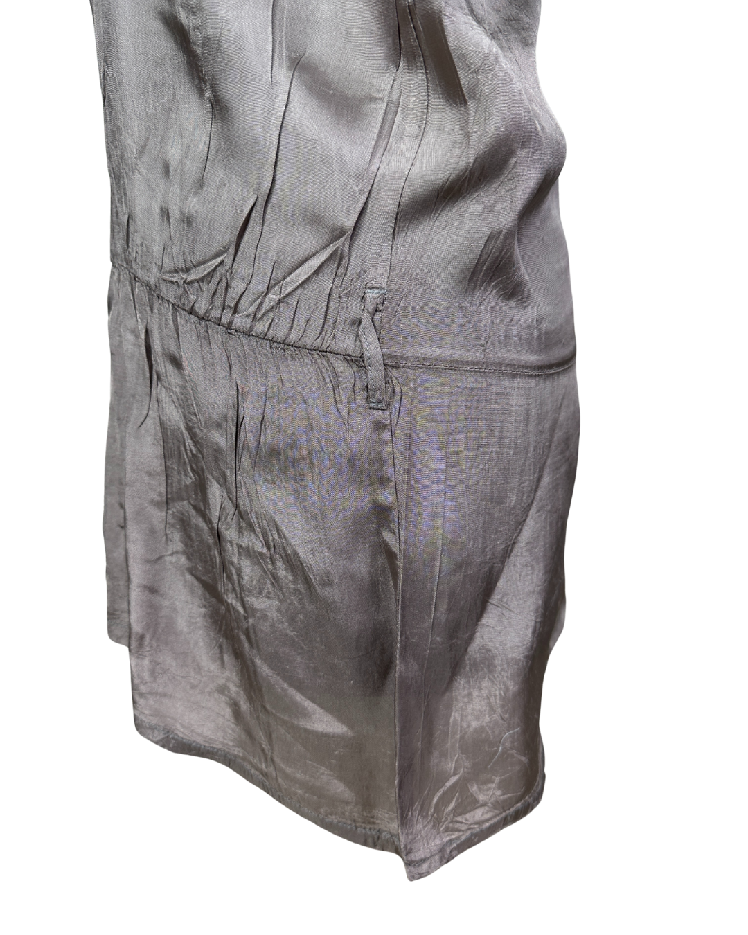 Y2K Silky Ruffle Back Blouse