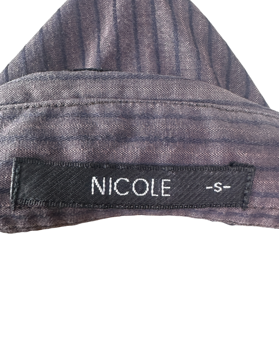 Nicole Striped Fitted Shirt - Small