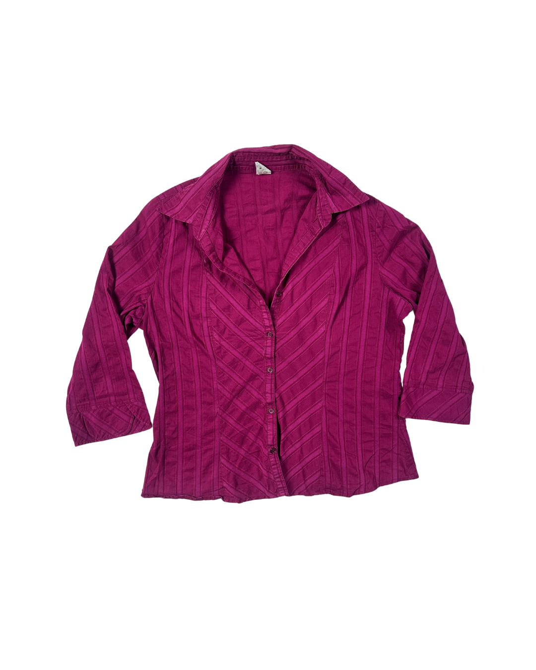 Chevron Stripe Fitted Shirt XL