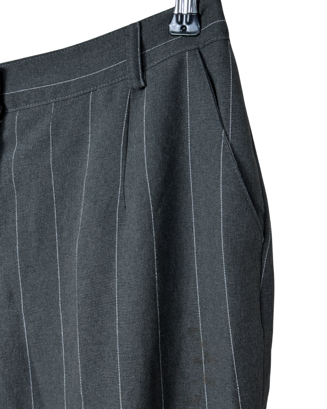 Vintage Pinstripe Wide-Leg Trousers - Women's Large