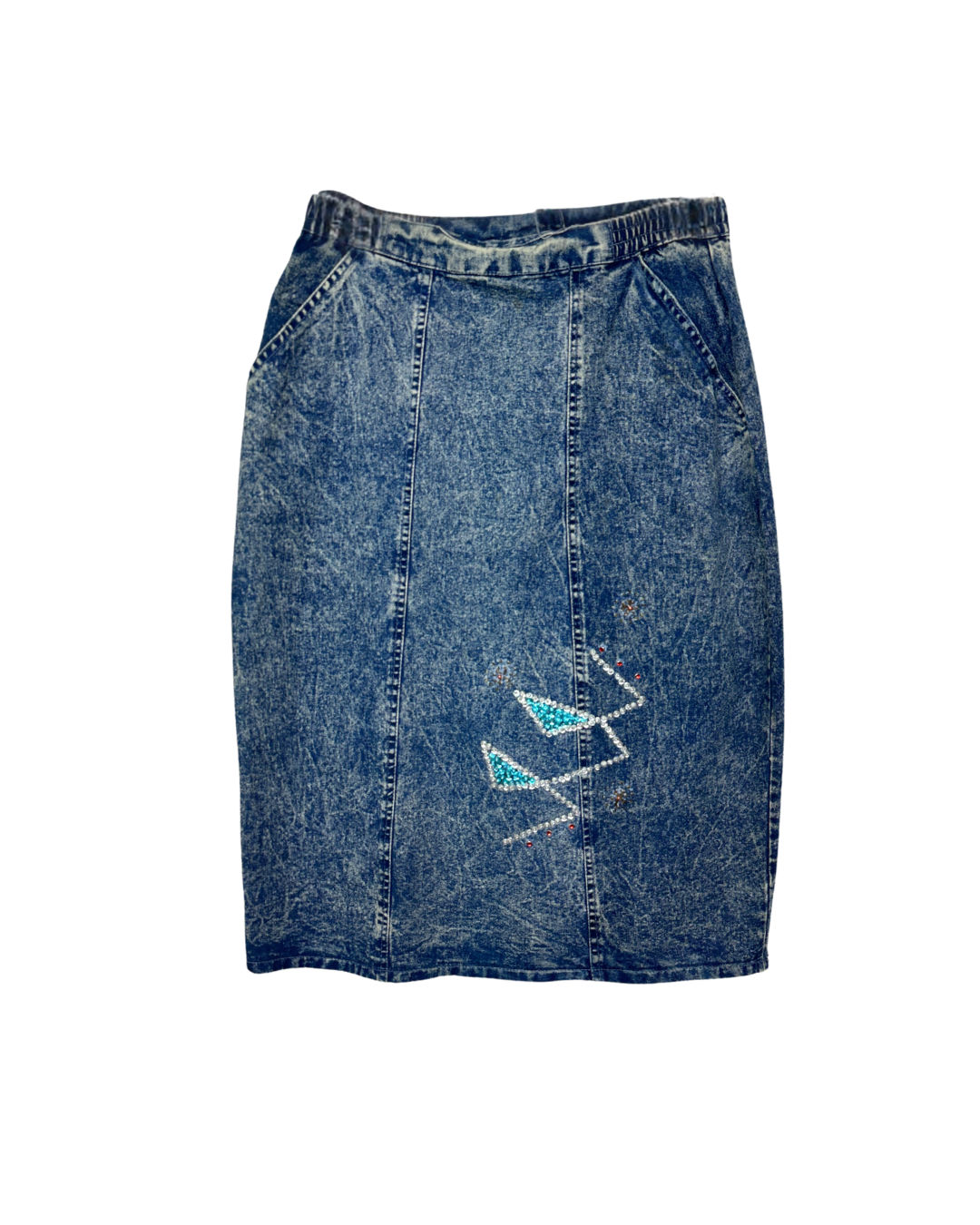 Vintage 80s Embellished Skirt Medium