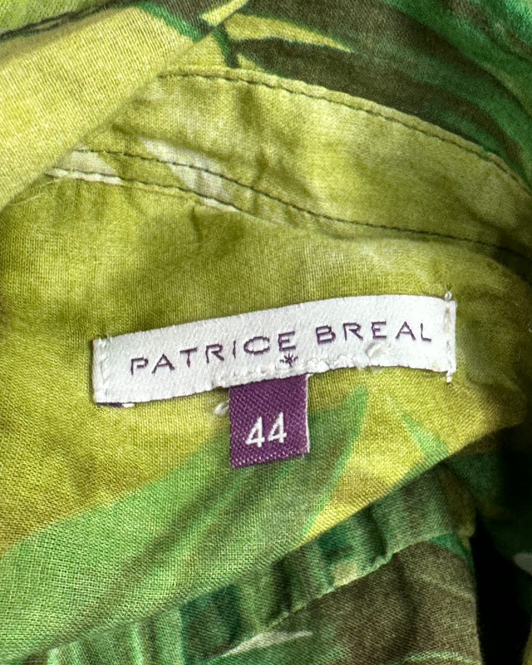 Patrice Bréal Tropical Leaf Sleeveless Women's Shirt – Size 44