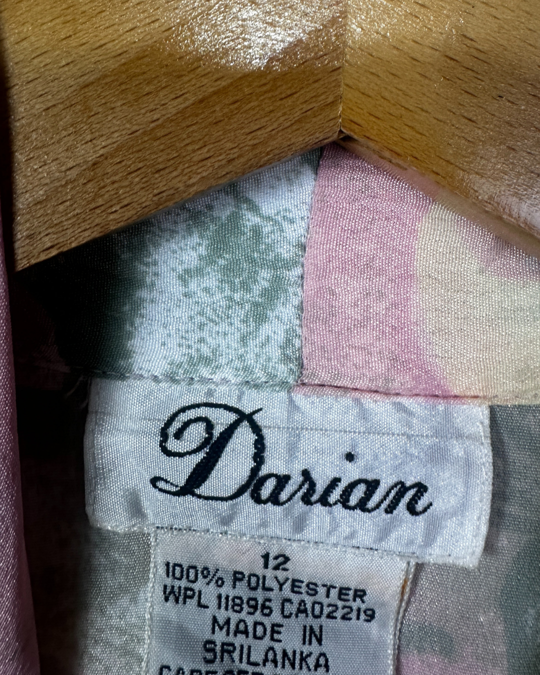 Vintage Darian Pleated Two-Button Blouse - Large