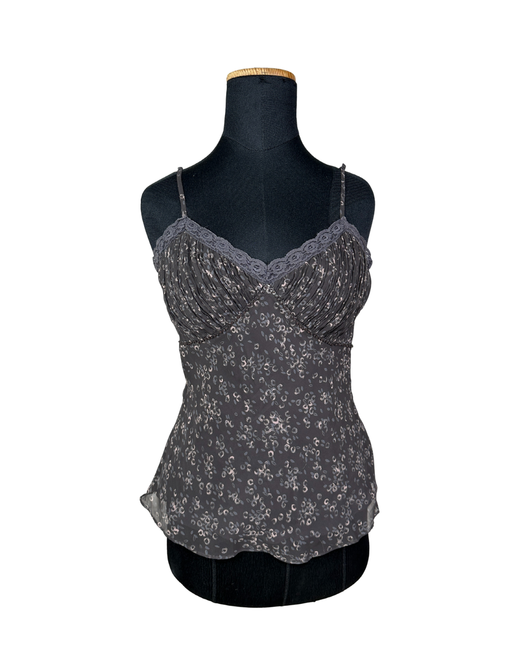 Y2K Cami Top with Lace Trim Medium