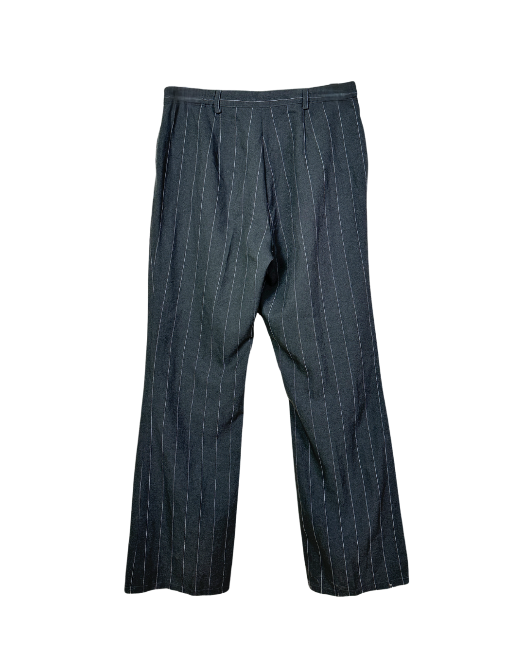 Vintage Pinstripe Wide-Leg Trousers - Women's Large